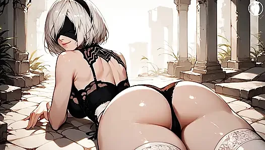 2b jerking off boyfriend's cock and sitting hot - Generated by AI