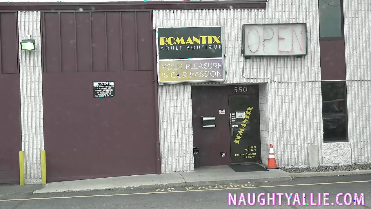 Horny Slut Wife Masturbation Outside Adult Bookstore
