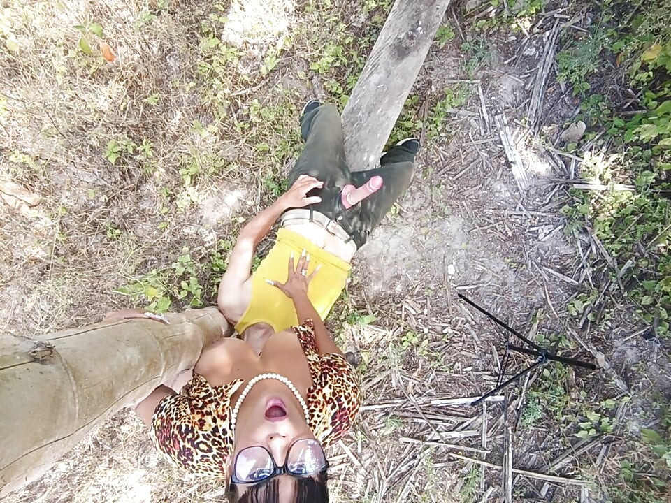 Fucking my big-assed stepmom in the woods