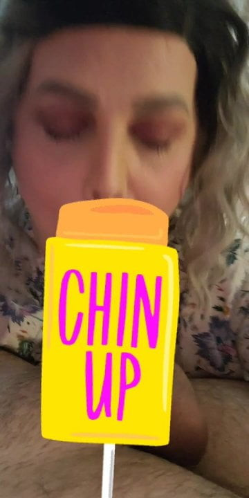 Sucking that cock!