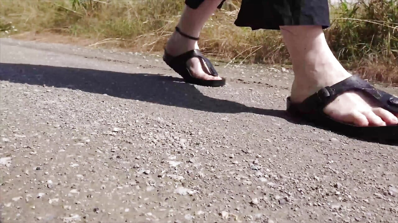 Little Walk with Puddles in Birkenstocks