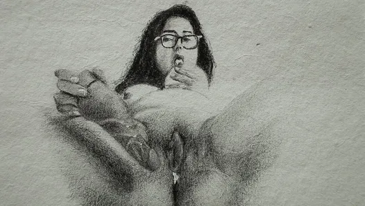 Seksi latin hatun büyük dildo lofi asmr ile mastürbasyon yapıyor erotik sanat