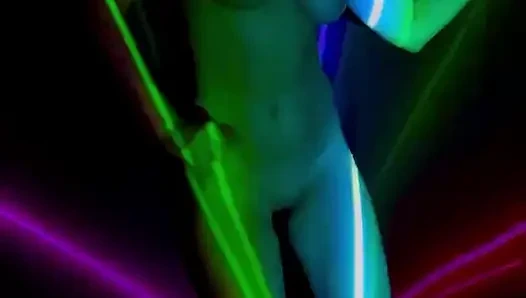 Naked disco girl