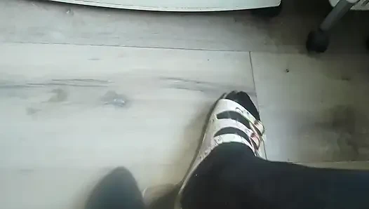 Worn-out Birkenstock shoes