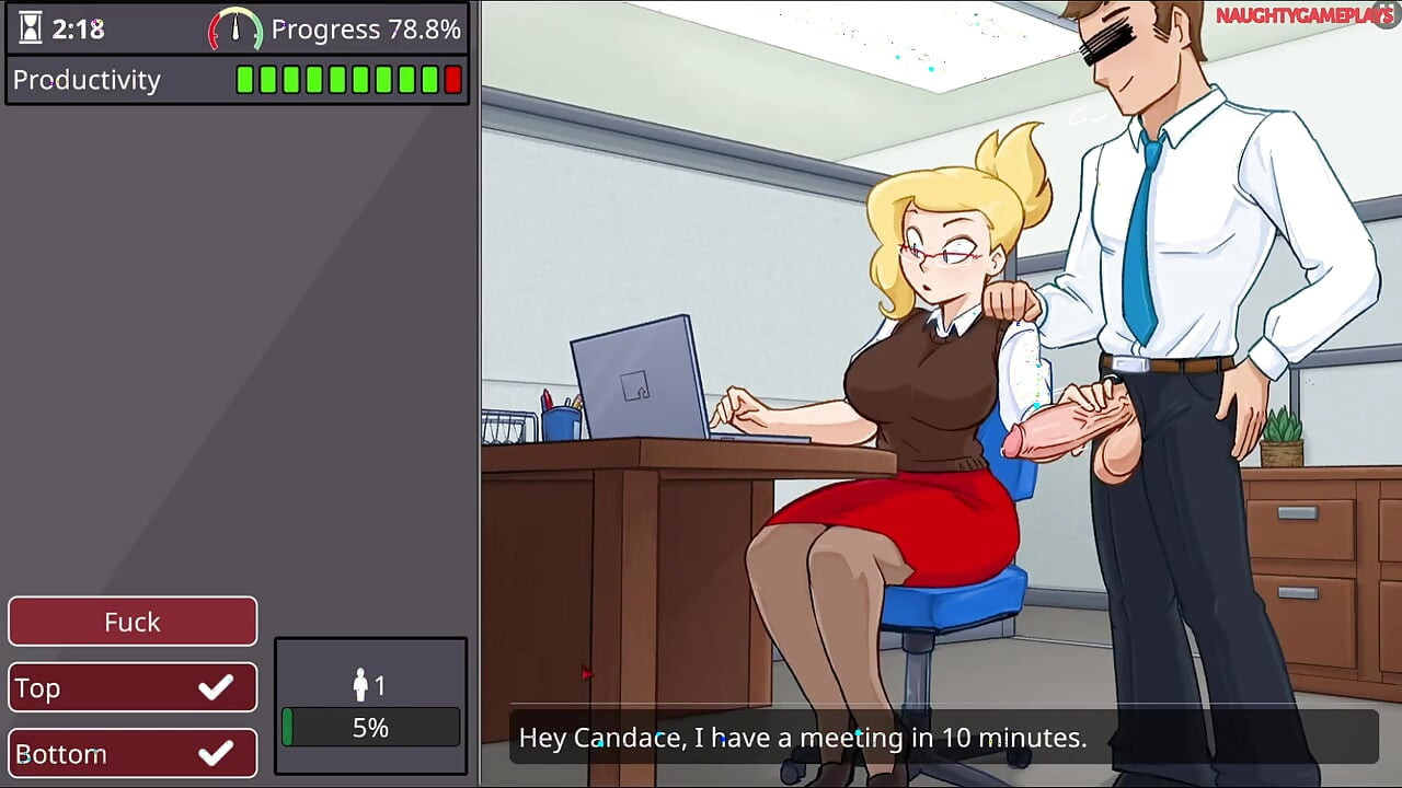 Barely Working - Busty Blonde Fucked by Everyone in the Office - 3D Porn Game