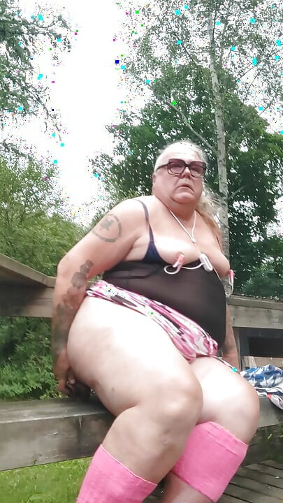 Summer 2026 SEXY CD MASTURBATING OUTDOORS HANGING BALLS FAT BELLY BIG ASS