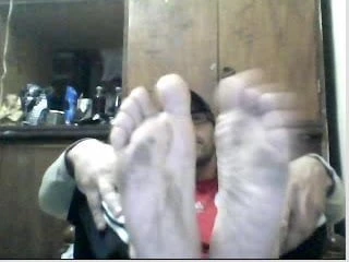 straight guys feet on webcam