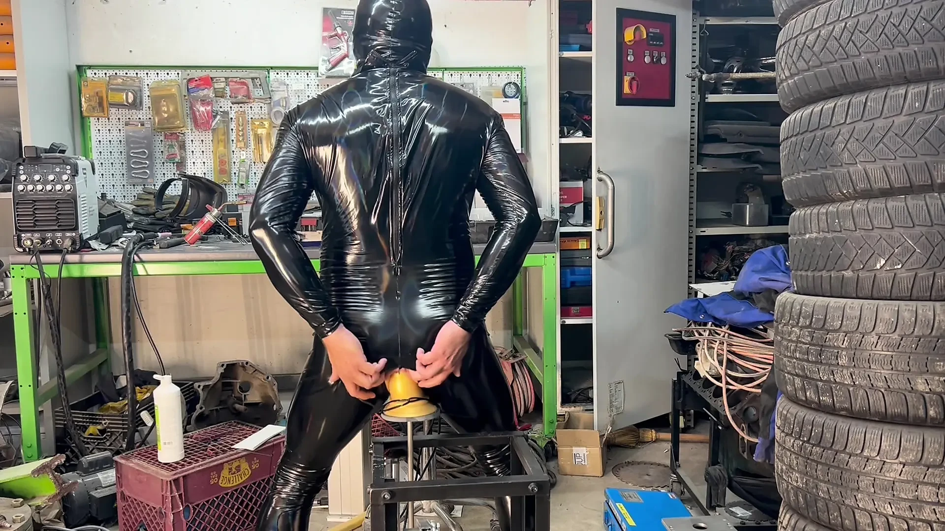 Garage Gimp Mesin Kongkek Bam Dildo + 7.6 cm raksasa panjang 40cm