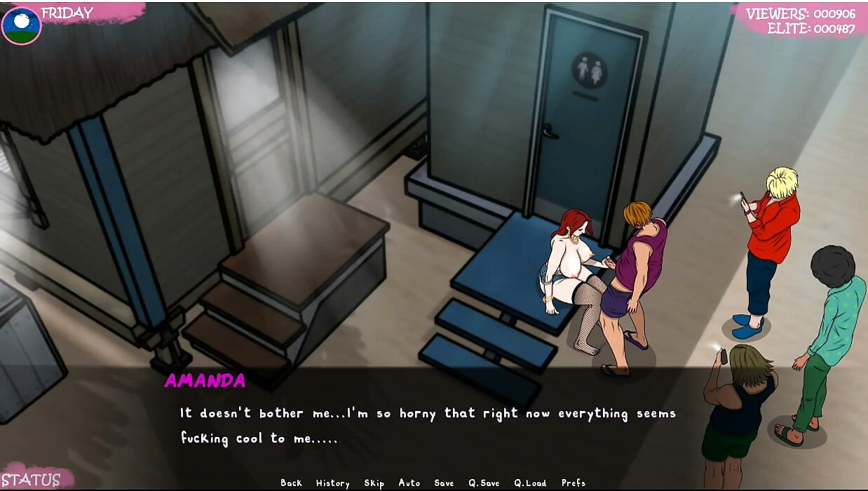 Lust Town - Gameplay - Roleplay - Amanda Works in Bar and Gets Exposed Herself