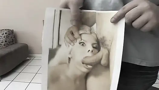 Seksi hatun büyük bir yarak sıkı amcığını ittikten sonra döl yiyor