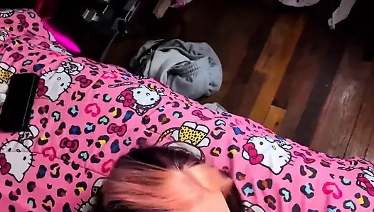 Maxxx Steele Matched on Tinder with Hot Goth Roommate, so Fuck Her Throat and Cum on Her Whore Face