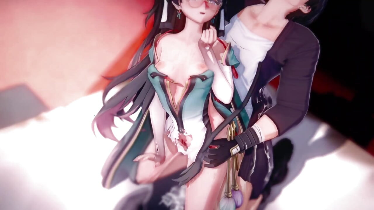 Olas wuthering - trío de zhezhi y jinhsi sexo apasionado con rover - animación hentai 3d