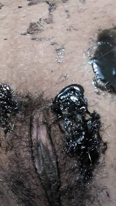 Pussy waxing with hot 🥵 wax