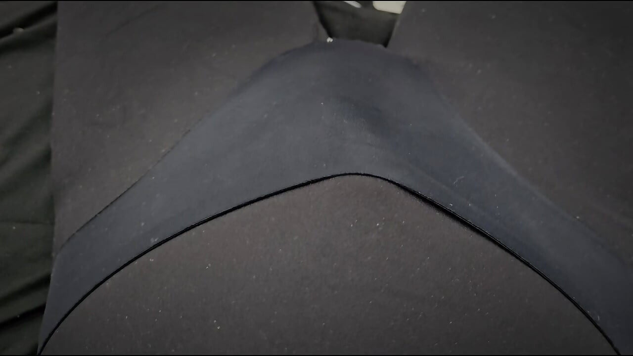 Fucking my new dildo in a bodysuit then handsfree cum
