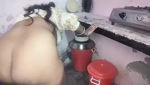 Poor House Wife Hardcore Fuck with Her Husband at Kitchen