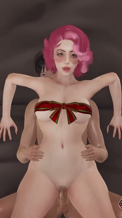 Món quà thú vị của Adela cho năm mới với hentai 3d - tư thế plank song song để đụ trên giường, kiểu chó trên bàn làm việc với khung cảnh cận cảnh | Đoạn video ngắn 1