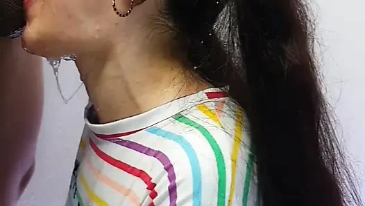 My Slutty Neighbor Loves Coming Over to Deepthroat My Cock.