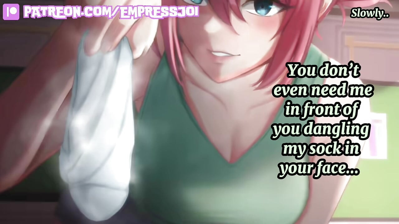 Femdom Hentai JOI: You are Addicted to my Superior Smelly Socks...