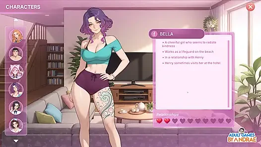 Sex Apartment 2: Gameplay Grand Hotel Bagian 1 - Cerita Dimulai, dan Pertemuan Karakter