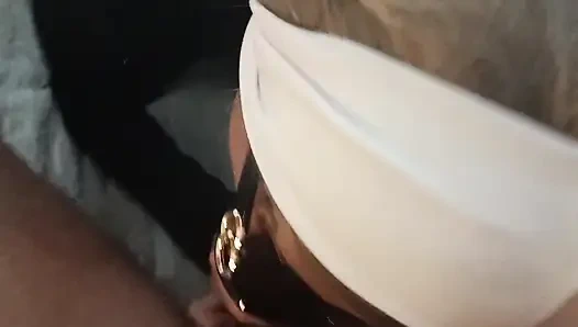 MILF in Sunglasses Gives POV Blowjob with Cumshot