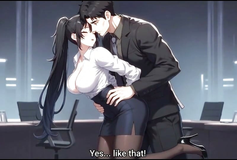 Big tits secretary gets bent over the desk by her boss for fucking private meeting