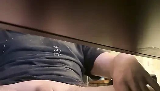 Jerking and flapping my soft cock to semi erect pt1