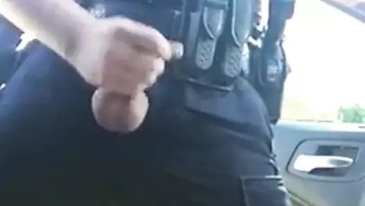 Sexy gay Off-icer handjob
