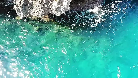 Genç sarışın için açık havada yoga seksi