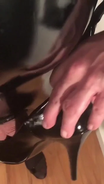 Must-see moment from "Latex Dress, PVC Coat and High Heels Masturbation"