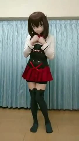 Kigurumi girl in tights