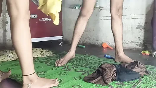 Stepsister hit ass, sucked his cock from stepbrother's cock and sucked water from his cock Hindi audio