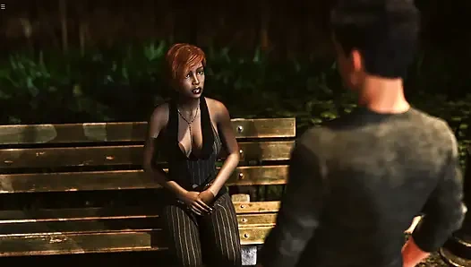 Billy Fucking Black Girl Asshole Anal Sex In Park At Night