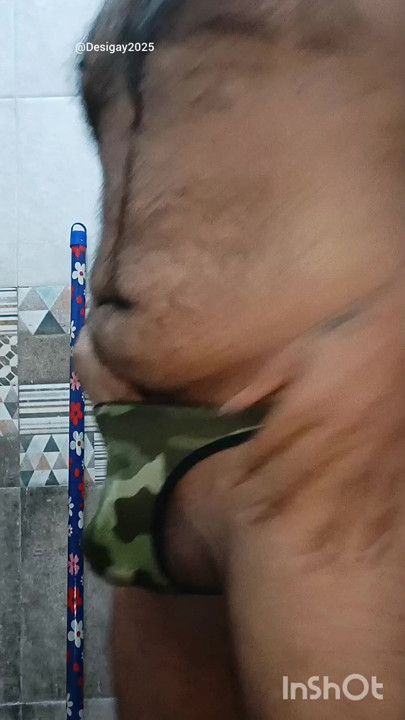 FONDLING MANHOOD INSIDE MY THONG