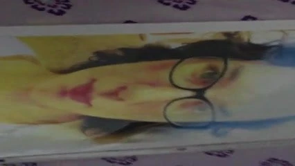 Cumming tribute on picture of my GF