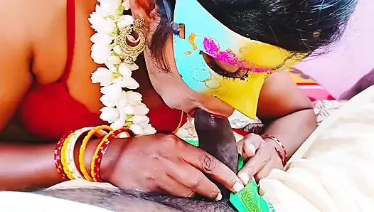 Hintli seksi sari gelin kayınpeder Telugu edepsizce konuşuyor.