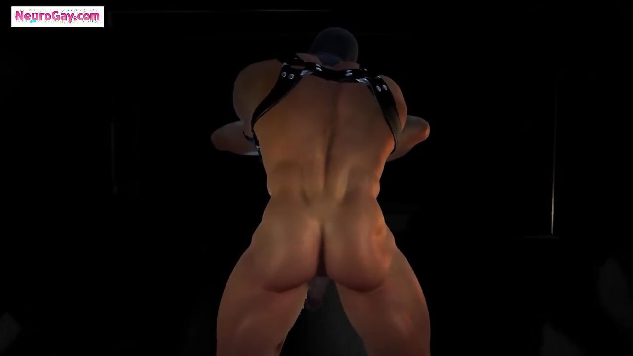 Blindfolded Muscular Man in Bondage with Intense Anal Play and Blowjob