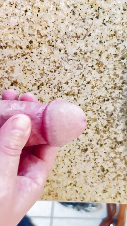 Quick cum on my bathroom counter