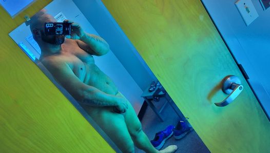 BamBam Jacking off in the tanning bed at the gym