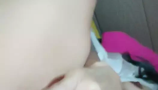 Lusi masturbates in front of other men on webcam while her spouse