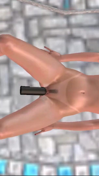 An animated 3d porn video of a beautiful sex scene of a cute girl masturbating using bottle near swimming pool | Clip 1