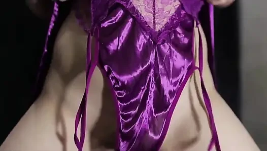 A Super Smooth Indonesian Girl Wearing Satin Lingerie While Riding a Cock