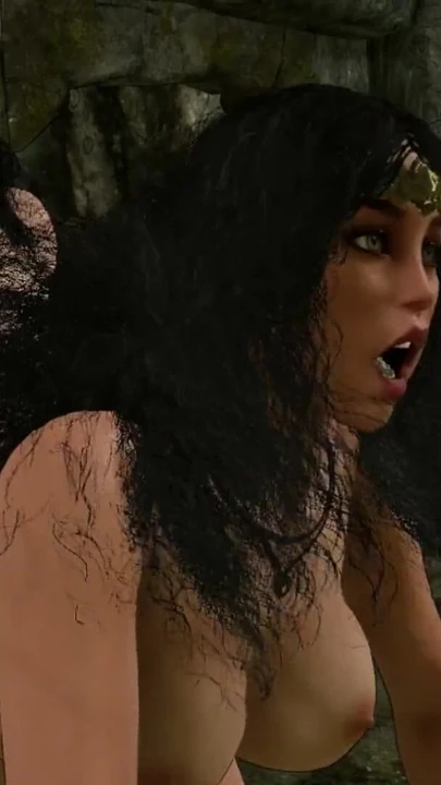Captivating moment from "onan the barbarian"