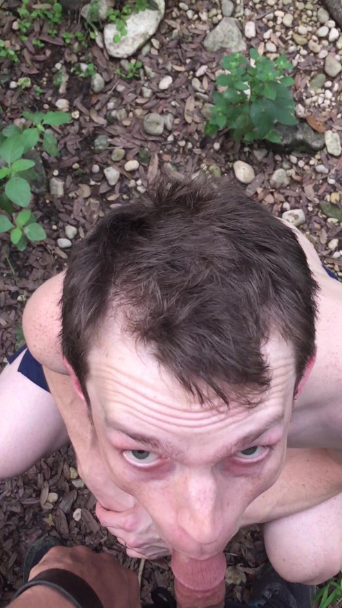 Johnnie Lover Gets Caught Sucking Nathan Seaberry's Dick On Public Trail Outdoors POV