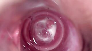 Friend's wife show what is deep inside her tight creamy vagina