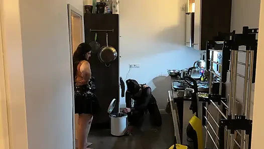 Fetish Lofts Clean-up Session with TV Slave Part 1-3