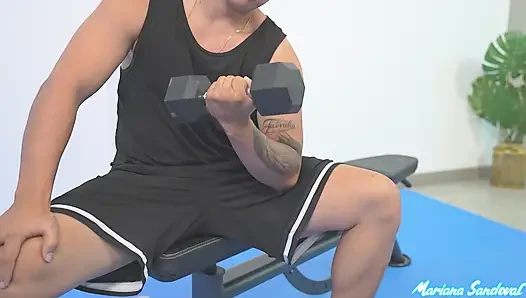 Petite Colombian MILF with Beautiful Tits Rides Her Fitness Trainer's Cock - Mariana Sandoval