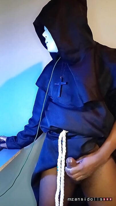 Dirty priest orgasm after church service