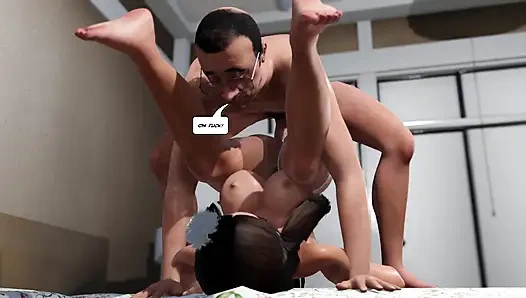 Vollbusige stieftochter nimmt alles und wird vollgespritzt