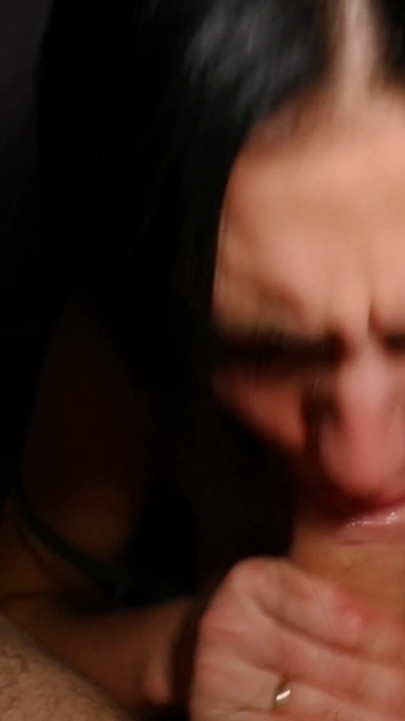 Key moment from "Naughty Teen Girlfriend Made Him Cum While He Was Watching Tv"
