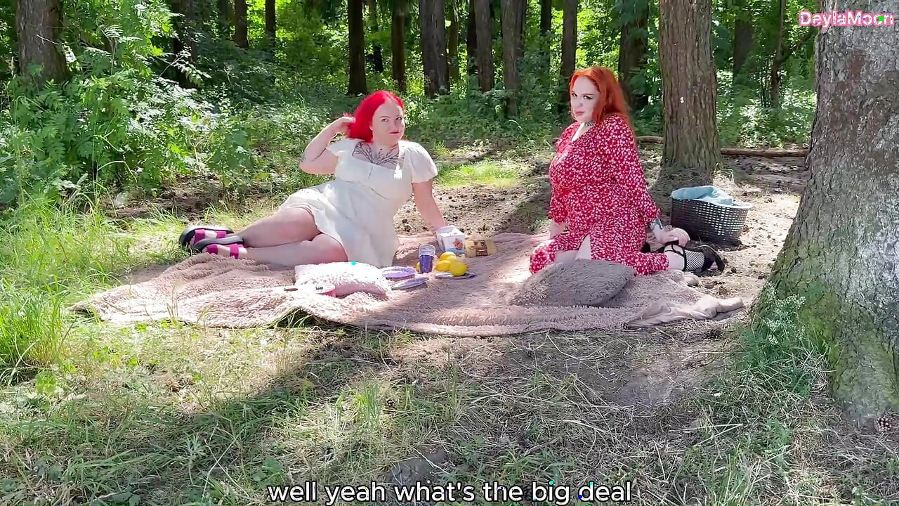 Two girlfriends decided to relax outdoors and have hot sex.